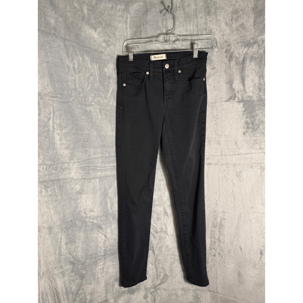 Madewell 9 High-Rise Skinny Jeans Black Denim Size 25 Stretch Slim‎ Fit Classic